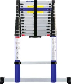 ALDORR Home - Telescoopladder 4,40 Meter - Met Stabilisatievoet En Soft Closing