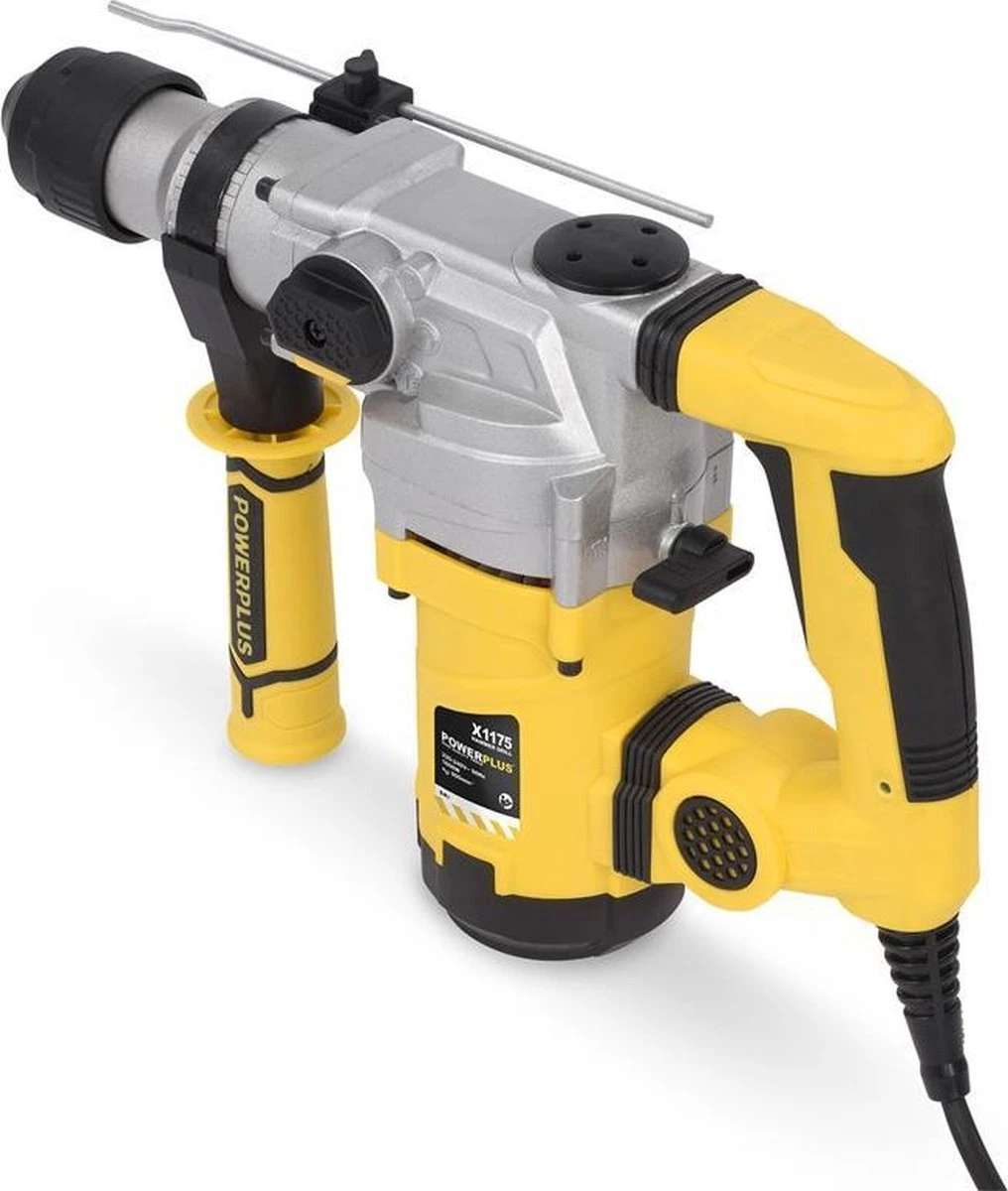 Powerplus POWX1175 Boorhamer - 1600W - 5J - SDS-Plus - Trilling Reductie - Incl. Opbergkoffer En 7 Accessoires 4 Powerplus POWX1175 Boorhamer - 1600W - 5J - SDS-Plus - Trilling Reductie - Incl. Opbergkoffer En 7 Accessoires - Afbeelding 4