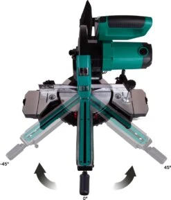 VONROC Afkortzaag- Kapzaag - Verstekzaag – 2200W – Ø254MM – 4500 R/min - Verstelbare Tafelverbreders – Zaagcapaciteit 340mm - Trekfunctie – Lengtestop – Kantelbaar (0-45°) - Incl. 60 Tands Zaagblad, Werkstukklem, Lasergeleiding & LED Werkverlichting -Makita || Merkloos || Stanley Verkoopwinkel 1024x1200 8