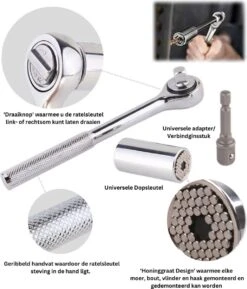 3-delige Universele Dopsleutelset - Doppenset - Met Ratel - Dopsleutel - Moersleutel - Steeksleutel - Bahco - Ringsleutel - Steeksleutelset - 7 T/m 19 Mm - 1/4 3/4 Inch - Toepasbaar Op Alle Bouten, Moeren, Vlinders, Haken - Te Gebruiken Op Powertools -Makita || Merkloos || Stanley Verkoopwinkel 1027x1200 4