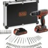 Black & Decker BLACK+DECKER BDCD18BAFC-QW Accuboormachine Kit - 18V - 80 Accessoires - Incl. 2 Accu's En Lader