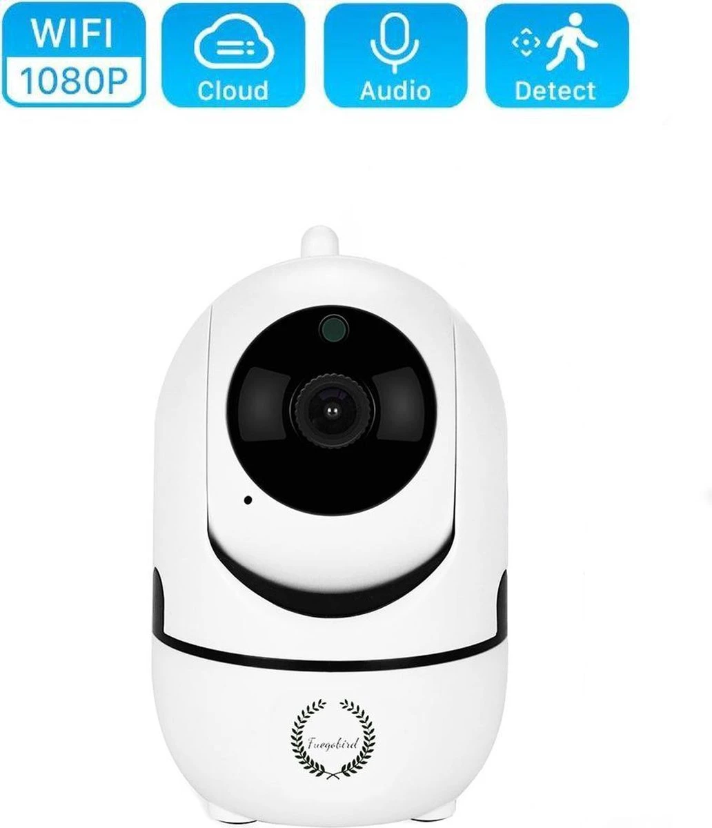 Fuegobird Indoor IP Camera Pro - 1080P WIFI Smart Camera - Beveiligingscamera - HD Night Vision - Bewegingsdetectie – Spraakfunctie – Binnen Camera WIFI– Slimme IP Camera - 355° Draaibaar – Fisheye – Huisdier / Baby Camera - Babyfoon 5 Fuegobird Indoor IP Camera Pro - 1080P WIFI Smart Camera - Beveiligingscamera - HD Night Vision - Bewegingsdetectie – Spraakfunctie – Binnen Camera WIFI– Slimme IP Camera - 355° Draaibaar – Fisheye – Huisdier / Baby Camera - Babyfoon - Afbeelding 5