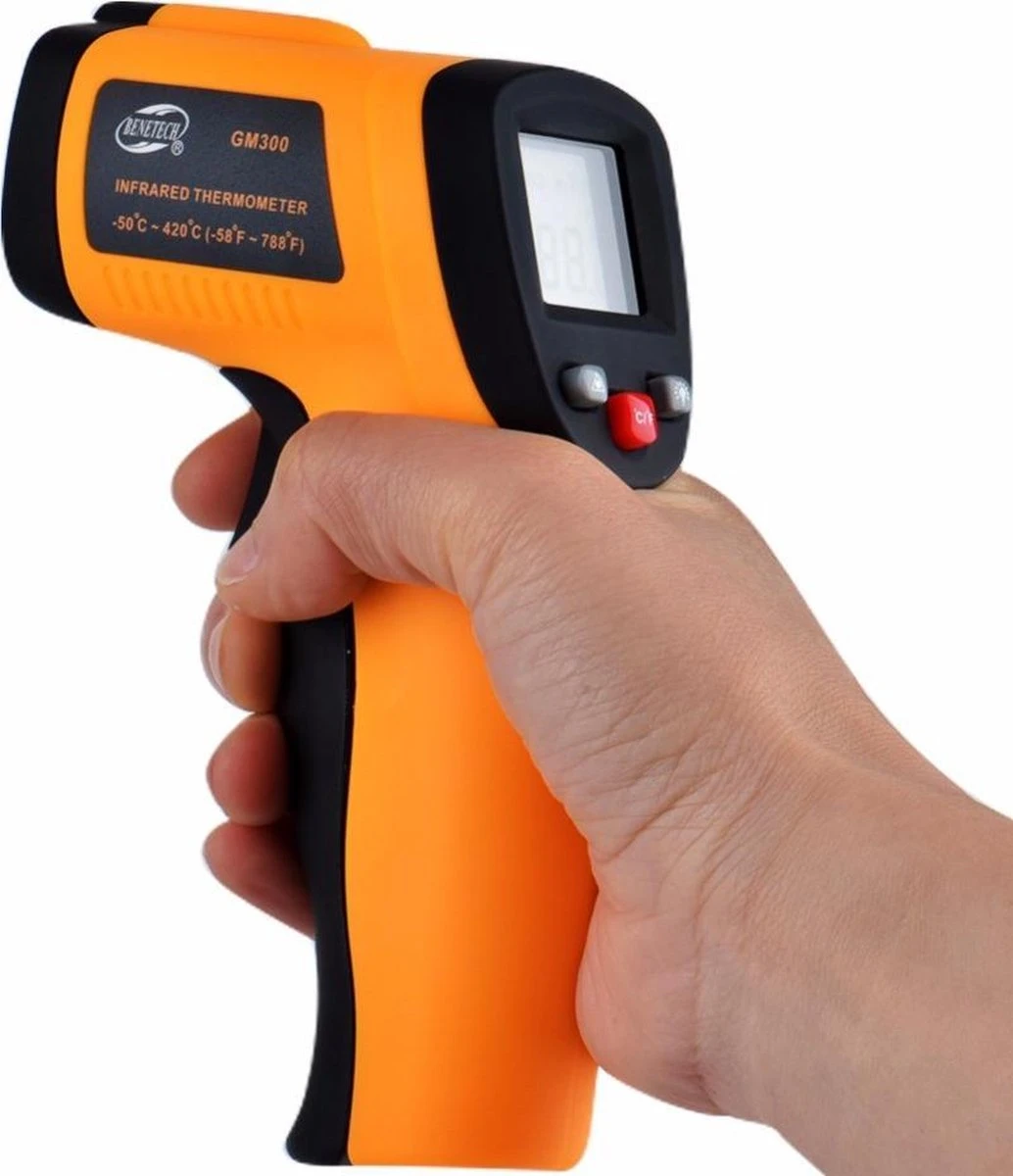 Merkloos Commerciële Infrarood Warmtemeter - Draadloze Temperatuurmeter, -50 Tot 380 Graden Celsius - Inclusief Batterijen - Pyrometer - Met Laser - Leidingen Meter - Meten Van Oppervlak - Draadloos 2 Merkloos Commerciële Infrarood Warmtemeter - Draadloze Temperatuurmeter, -50 Tot 380 Graden Celsius - Inclusief Batterijen - Pyrometer - Met Laser - Leidingen Meter - Meten Van Oppervlak - Draadloos - Afbeelding 2