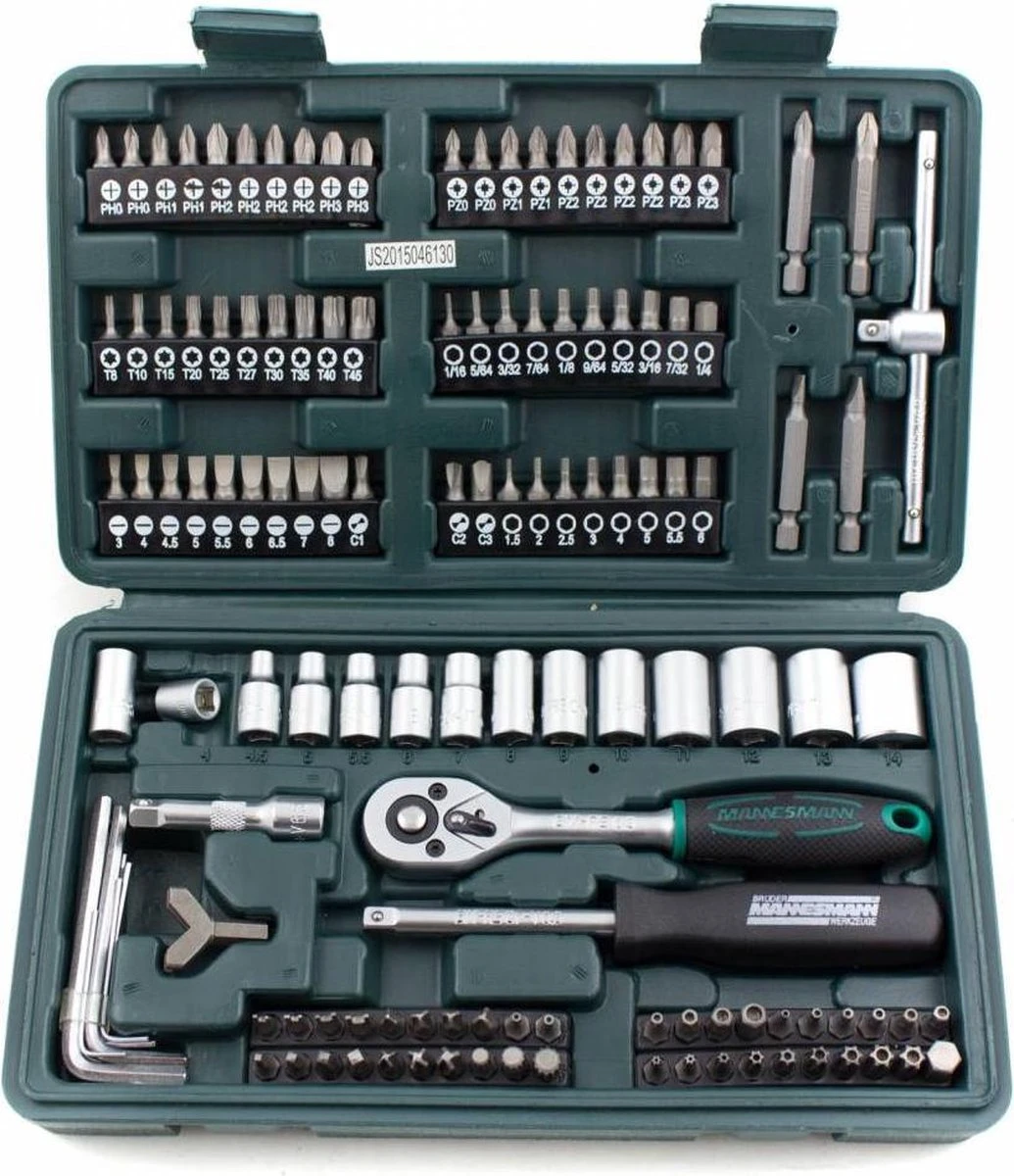 Brüder Mannesmann 29166 Dopsleutelset Metrisch 1/4 (6.3 Mm) 130-delig 2 Brüder Mannesmann 29166 Dopsleutelset Metrisch 1/4 (6.3 Mm) 130-delig - Afbeelding 2