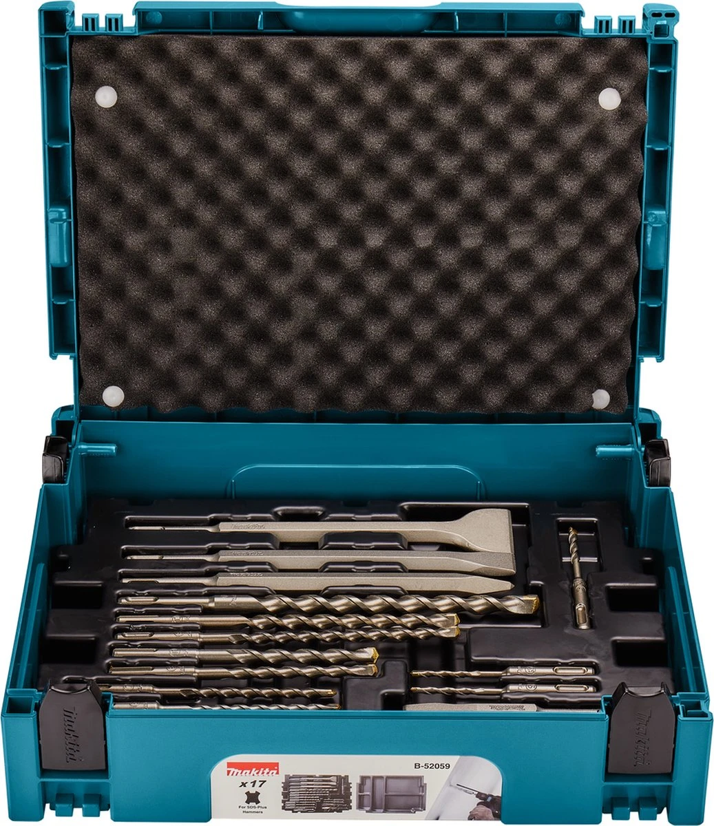 Makita B-52059 17-delige SDS-plus Boor / Beitel Set In Mbox 1 Makita B-52059 17-delige SDS-plus Boor / Beitel Set In Mbox