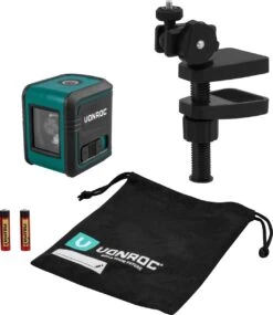 VONROC Kruislijnlaser – Groen – Zelfnivellerend – 18 Meter – Incl. Bevestigingsbeugel, Opbergtas -Makita || Merkloos || Stanley Verkoopwinkel 1039x1200 4