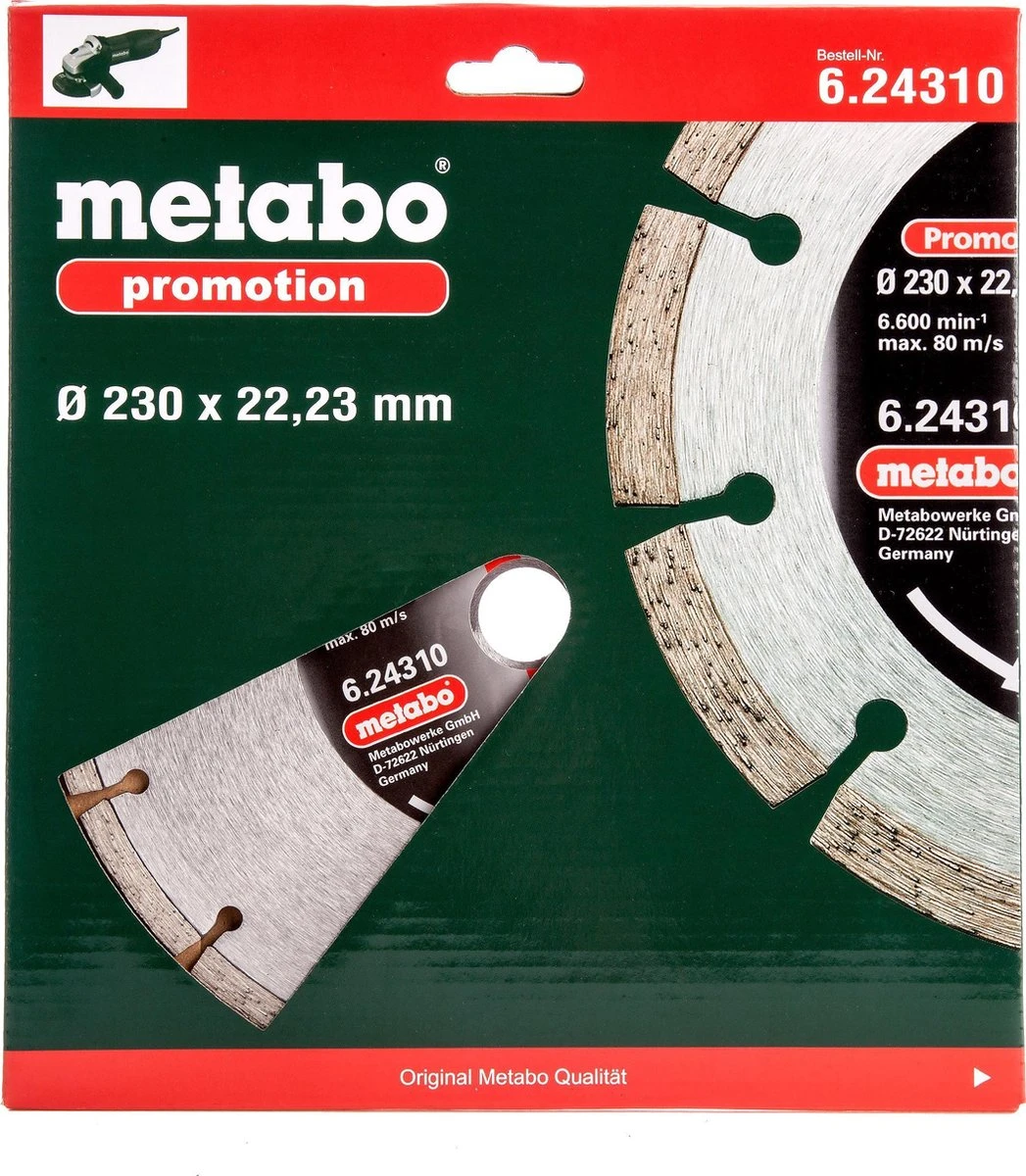 Metabo 624310000 DIA-DSS Diamantdoorslijpschijf - 230 X 22,23mm - Universeel 2 Metabo 624310000 DIA-DSS Diamantdoorslijpschijf - 230 X 22,23mm - Universeel - Afbeelding 2