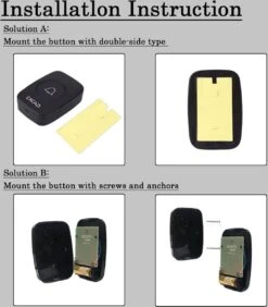 Draadloze Deurbel Set – Met Ontvanger Op Batterij - Bereik 300 Meter - IP65 Waterdicht - Zwart -Makita || Merkloos || Stanley Verkoopwinkel 1052x1200 11