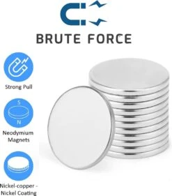 Brute Force Sterke Schijfmagneten - Ronde Magneten Whiteboard – N35 20mm X 2mm - 5 Stuks -Makita || Merkloos || Stanley Verkoopwinkel 1053x1200 1