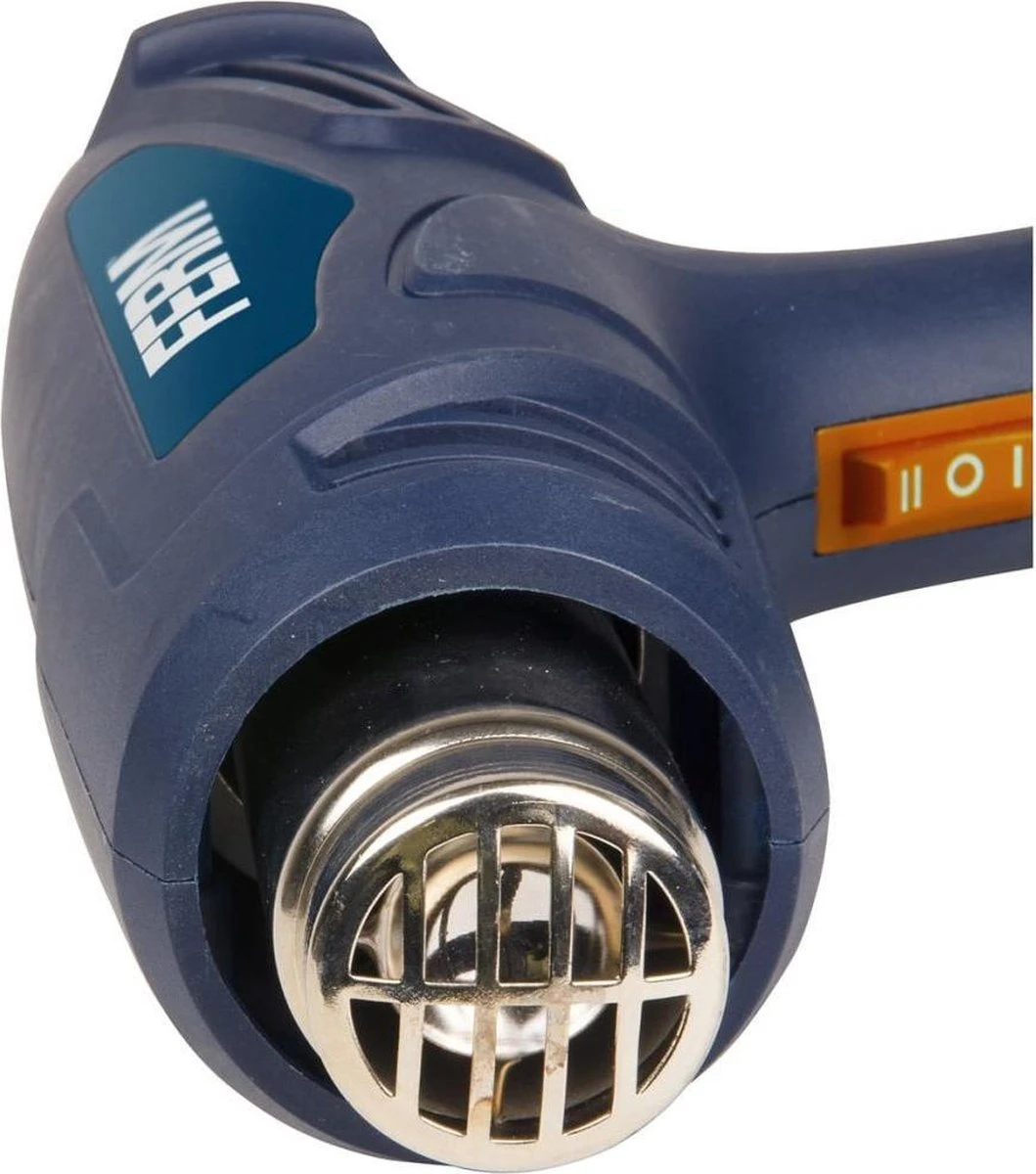 FERM HAM1015 - Heteluchtpistool/ Verfbrander 2000W - 2 Temperatuurstanden – Incl. 2 Opzetstukken En Koffer 6 FERM HAM1015 - Heteluchtpistool/ Verfbrander 2000W - 2 Temperatuurstanden – Incl. 2 Opzetstukken En Koffer - Afbeelding 6