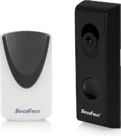 SecuFirst DID701BB Slimme Wifi Deurbel Met Camera Met Draadloze Gong Zwart - 1080P