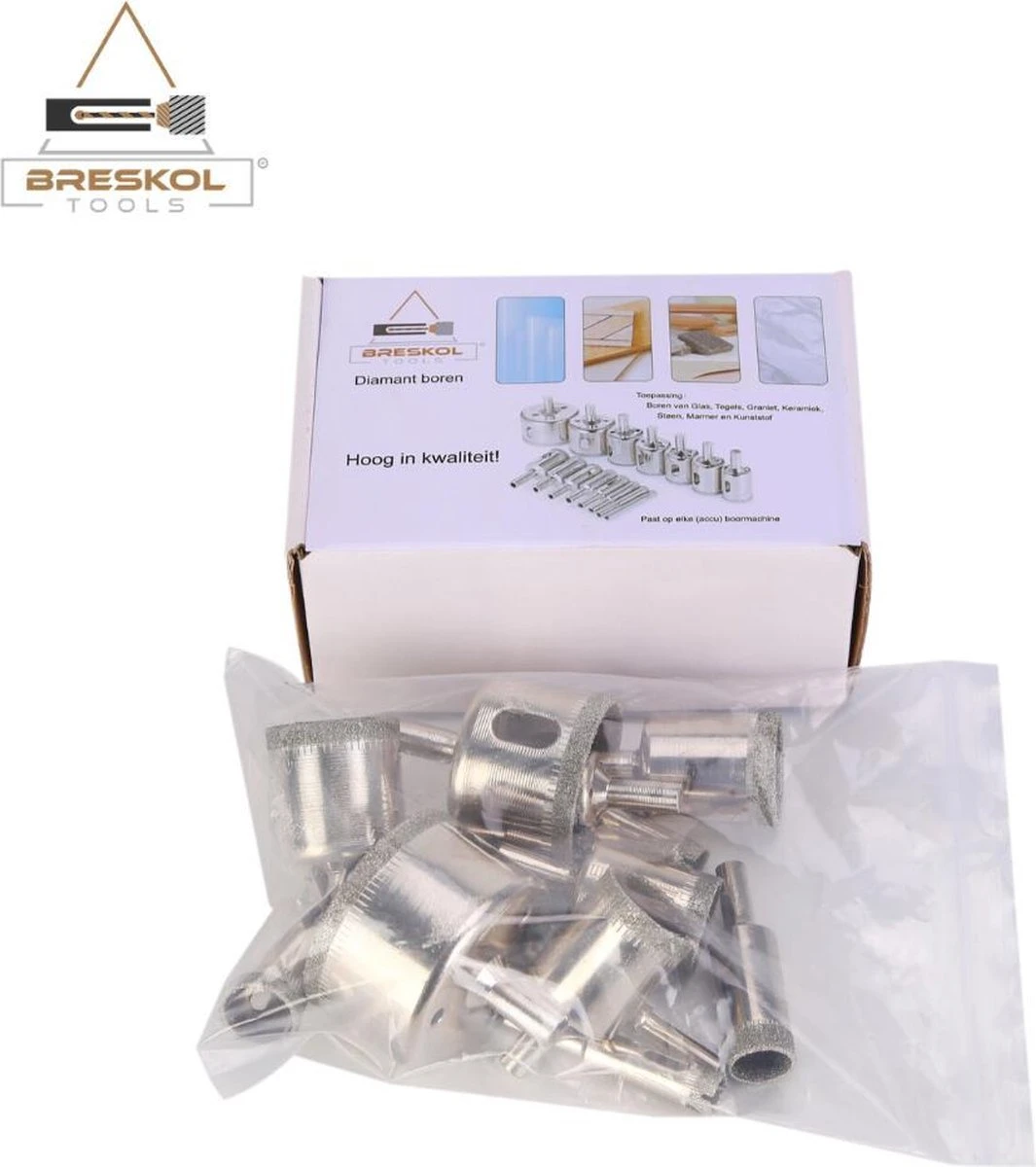 Breskol Diamantboren Set Tegels - Diamantboren -diamant Boren- Tegelboren - Tegelboor - Glasboor - Diamantboor 6 Mm - Diamantboor 8 Mm - Diamantboor Nat - 15 Delige Set - Diamantboor - Diamantborenset - Gatzaag 5 Breskol Diamantboren Set Tegels - Diamantboren -diamant Boren- Tegelboren - Tegelboor - Glasboor - Diamantboor 6 Mm - Diamantboor 8 Mm - Diamantboor Nat - 15 Delige Set - Diamantboor - Diamantborenset - Gatzaag - Afbeelding 5