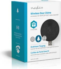 Nedis SmartLife Gong - Wi-Fi - Accessoire Voor: WIFICDP10GY - USB Gevoed - 4 Geluiden - 5 V DC - Instelbaar Volume - Zwart -Makita || Merkloos || Stanley Verkoopwinkel 1067x1200 2