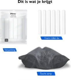 Dieux® - Tochtstrip - Grijs - Tochtstrips Voor Deuren - Tochtstopper - Tochtrol Deur - Dubbelzijdig - Aanpasbaar - Tochthond - Tochtkussen - Tochtband - Duurzaam - Isolatie - Housewarming Cadeau - Pasen -Makita || Merkloos || Stanley Verkoopwinkel 1070x1200 9