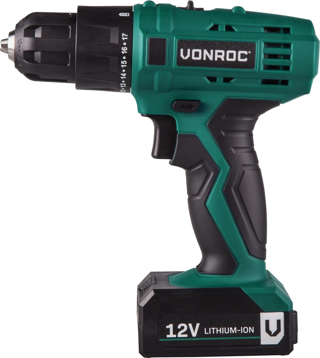 VONROC Accuboormachine – 12V Li-Ion – Incl. Aluminium Opbergkoffer, 46 Accessoires, 1x Accu & Lader 2 VONROC Accuboormachine – 12V Li-Ion – Incl. Aluminium Opbergkoffer, 46 Accessoires, 1x Accu & Lader - Afbeelding 2