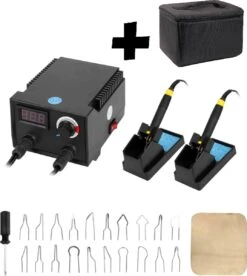 Houtbrander Set Incl. Opbergtas - Pyrografie - Houtbranderset - Pyrography - Pen - Voor Hout - Voor Hobby - XXL Editie -Makita || Merkloos || Stanley Verkoopwinkel 1074x1200 5