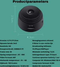 Olaf A9 - Huisdiercamera - Babyfoon - Mini Camera Met App - Audio - Nachtvisie - Live - 360° - Zwart -Makita || Merkloos || Stanley Verkoopwinkel 1074x1200 8