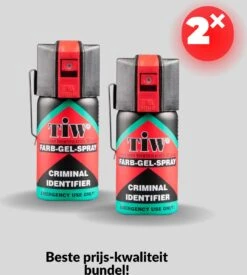 TIW - Zelfverdedigingsspray 2x - Legaal Alternatief Voor Pepperspray - Voor Zelfverdediging - Self Defense Spray - Pepperspray