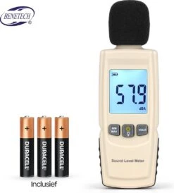 Benetech Decibelmeter - Incl. Batterijen - Geluidsmeter - Db Meter - 30 Tot 130 Db - Digitaal