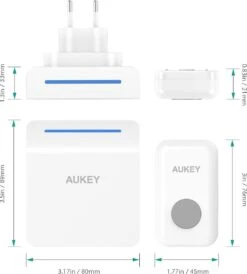AUKEY Draadloze Deurbel Ingebouwde Batterijzender En Ontvanger (wit, ST-D1) -Makita || Merkloos || Stanley Verkoopwinkel 1082x1200 10