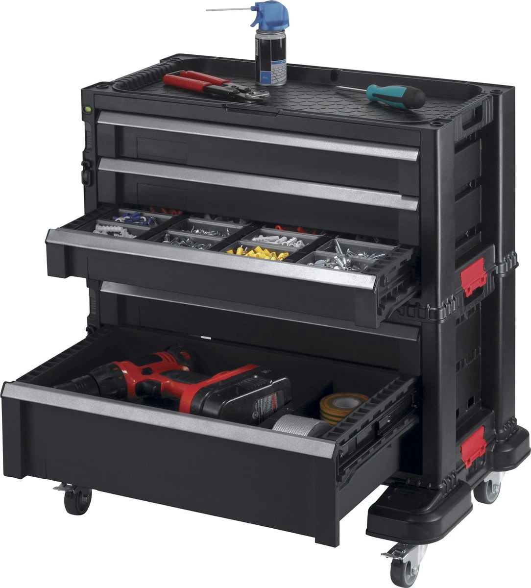 Keter Module Ladekast 5 Lades - 59,85x37,76x59,85cm - Zwart 4 Keter Module Ladekast 5 Lades - 59,85x37,76x59,85cm - Zwart - Afbeelding 4