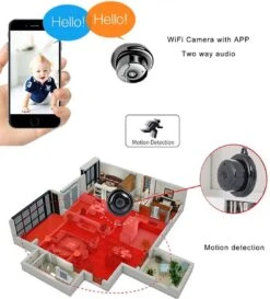 Wifi Camera - 1080P Full HD- Beveiligingscamera - IP Camera - Camerabewaking - Spy Camera - 2-Weg Audio - Beweeg En Geluidsdetectie - Nachtvisie - Huisdiercamera - Opslag In Cloud & App -SD Kaart -Makita || Merkloos || Stanley Verkoopwinkel 1086x1200 8