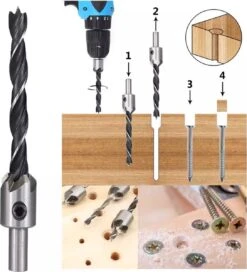 Merkloos 23 Delige Houtborenset - Verzinkborenset - Proppenboor - Hout - Houtproppen - Verzinkboren - Automatische Centerpunt - Boren - Houtboor -Makita || Merkloos || Stanley Verkoopwinkel 1088x1200 4