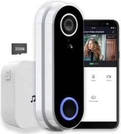 Gologi Draadloze Deurbel - HD Video Deurbel - Met Camera En Wifi - Inclusief Gong - Nederlandstalige App - Waterdicht - Met 32GB SD-kaart - Wit -Makita || Merkloos || Stanley Verkoopwinkel 1089x1200 7