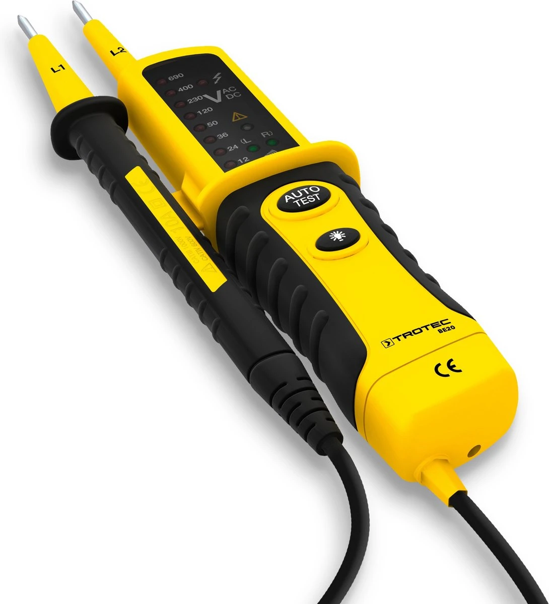 TROTEC Tweepolige Spanningstester BE20 2 TROTEC Tweepolige Spanningstester BE20 - Afbeelding 2