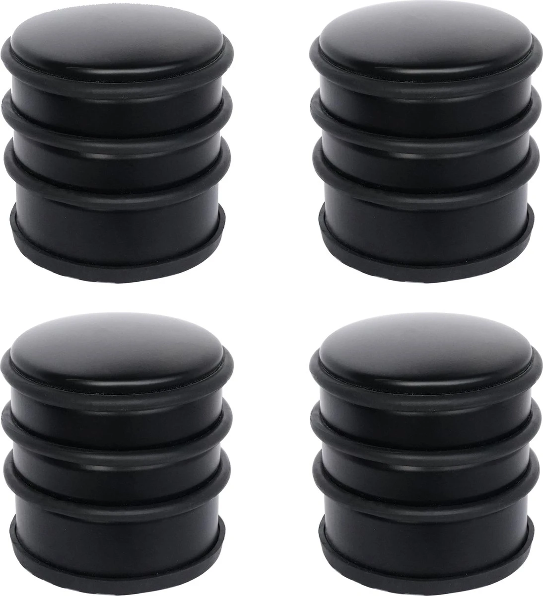 4x Woonzinnig Deurstopper Mat Zwart 1.1 Kg - Voor Binnen En Buiten - Deurbuffer Ø7 X 7.5 Cm 1 4x Woonzinnig Deurstopper Mat Zwart 1.1 Kg - Voor Binnen En Buiten - Deurbuffer Ø7 X 7.5 Cm