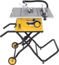 Powerplus POWX07598 Zaagtafel - Tafelzaagmachine Met Onderstel - 2000W - 250mm Zaagblad- Incl. 24 Tanden Cirkelzaag Blad Voor Hout, Parallelgeleider, Aansluiting Voor Stofzuiger - Stevig En Gebruiksvriendelijk