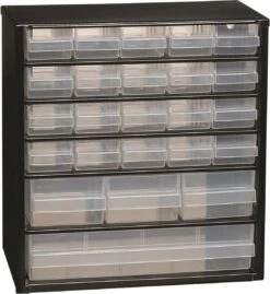 Raaco - Metalen Ladekast - 24 Lades – Incl. 10 Tussenschotten