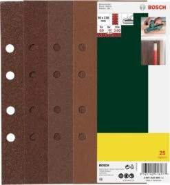 Bosch 25-delige Schuurbladenset Voor Vlakschuurmachines Geperforeerd 93 X 230 Mm - Korrel 60; 80; 120; 240 -Makita || Merkloos || Stanley Verkoopwinkel 1104x1200 6