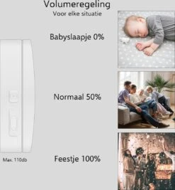 ELRO DB3000 Draadloze Deurbel Set – Met 2x Ontvanger Op Batterij - Bereik 300 Meter - IP65 Waterdicht - 64 Melodieën - Wit -Makita || Merkloos || Stanley Verkoopwinkel 1110x1200 10