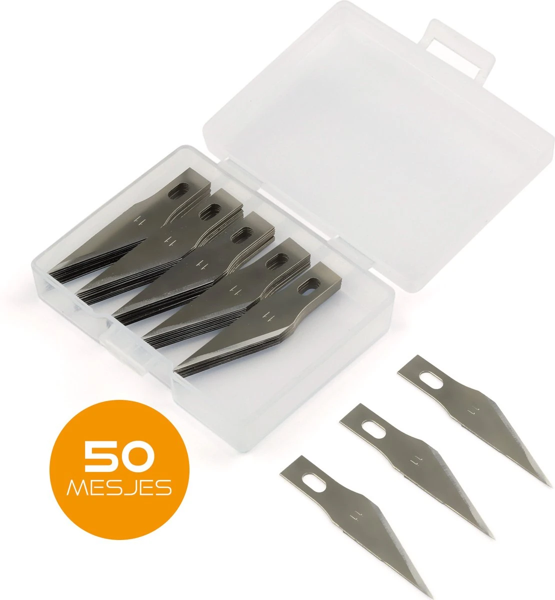 Scalpel Mesjes Nr.11 - Navulverpakking 50 Stuks Voor Hobbymes 1 Scalpel Mesjes Nr.11 - Navulverpakking 50 Stuks Voor Hobbymes