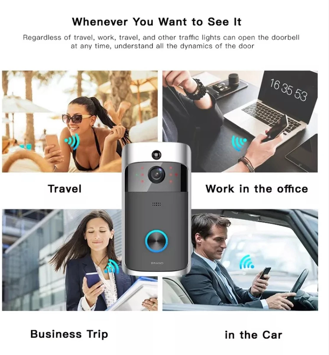 T-RING VIDEO DEURBEL Zwart/zilver (DRAADLOOS) INCL. LOSSE USB BEL EN ACCU PAKKET. (Geschikt Voor Android En OS - Draadloos Via 2.4 Ghz Wifi - Geen Abonnement Verplichting) 15 T-RING VIDEO DEURBEL Zwart/zilver (DRAADLOOS) INCL. LOSSE USB BEL EN ACCU PAKKET. (Geschikt Voor Android En OS - Draadloos Via 2.4 Ghz Wifi - Geen Abonnement Verplichting) - Afbeelding 15