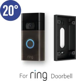 SmarThuis - Hoekbeugel Geschikt Voor Ring Video Deurbel Generatie - Hoekbeugel Van 20 Graden - Inclusief Montage Materiaal - Sterk En Milieubewust
