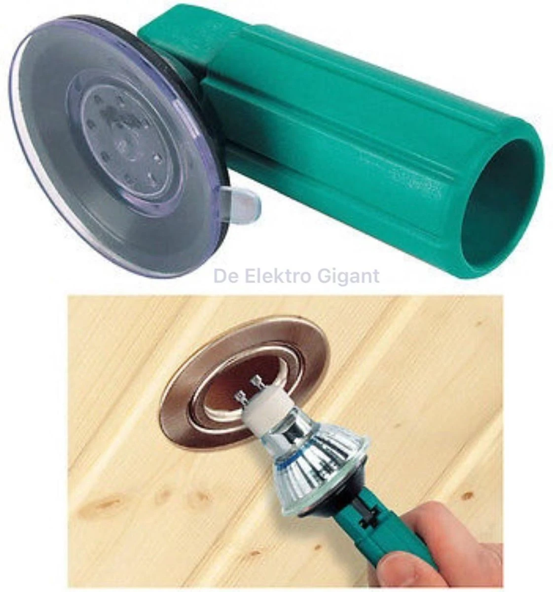 Zuignap Met Handsvat Voor Spotjes Gu10 & Gu5.3 Halogeen 2 Zuignap Met Handsvat Voor Spotjes Gu10 & Gu5.3 Halogeen - Afbeelding 2