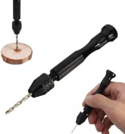 10 Delige Mini Aluminium Handboor - Bitset Handboormachine - Hand Gereedschap - Klein - Hobby - Mini Drill