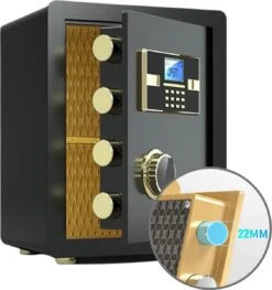 Buxibo - Brandwerende Kluis Huis - Brandkast - Met Digitaal Codeslot, Cijferslot & Sleutel - Metaal - Zwart -Makita || Merkloos || Stanley Verkoopwinkel 1125x1200 9