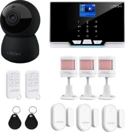 Looki Slimme Indoor Beveiliging Set - 1x Looki 11-delig Alarmsysteem & 1x I3 Indoor PTZ IP Camera - WiFi & App - Incl. 32GB SD-kaart