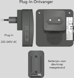 ELRO DB3000 Draadloze Deurbel Set – 2x Plug-in Ontvanger - Bereik 300 Meter - IP65 Waterdicht - 64 Melodieën - Zwart -Makita || Merkloos || Stanley Verkoopwinkel 1130x1200 14