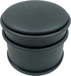 Svenska Living - Deurstop - Ø9x7.5cm - Mat Zwart - Beschermrand - Staal - Deurstopper