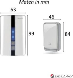 Bell4U Draadloze Deurbel Met 1 Ontvanger - Plug & Play - Beldrukker Heeft Geen Batterijen Nodig - IP55 Waterdicht - Wit -Makita || Merkloos || Stanley Verkoopwinkel 1134x1200 16