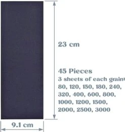 HAWERK Professionele Schuurpapier Set 80-3000 Korrel - 45 Stuks - Nat En Droog - Fijn Schuur Papier Voor Auto Hout Meubels Steen Lak Metaal Verf Epoxyhars -Makita || Merkloos || Stanley Verkoopwinkel 1134x1200 9