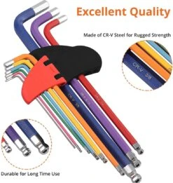 Inbussleutelset 9-delig - Inbus Key Set - 9-delige L-vormige Inbussleutelset 12 Inbussleutelset 9-delig - Inbus Key Set - 9-delige L-vormige Inbussleutelset -Makita || Merkloos || Stanley Verkoopwinkel 1136x1200