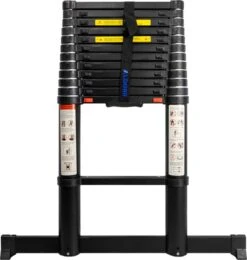 ALDORR Professional - Telescoopladder 3,80 Meter - Met Optigrip™ En Extra Brede Treden