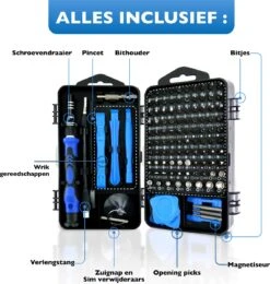Dieux® - 125 Delige Precisie Schroevendraaierset - Blauw - Magnetisch - Schroevendraaier - Gereedschapset - Bitset - Gereedschap - Reparatie - Werkbank - Gereedschapskoffer - Opbergbox - Pasen -Makita || Merkloos || Stanley Verkoopwinkel 1141x1200 2