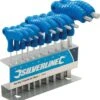 SILVERLINE Inbus Sleutel Hex – 10 Delig – T Greep – 2 T/m 10 Mm
