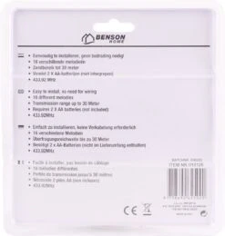 Benson DEURBEL COMPACT DRAADLOOS / 16 MELODIEËN -Makita || Merkloos || Stanley Verkoopwinkel 1142x1200 14